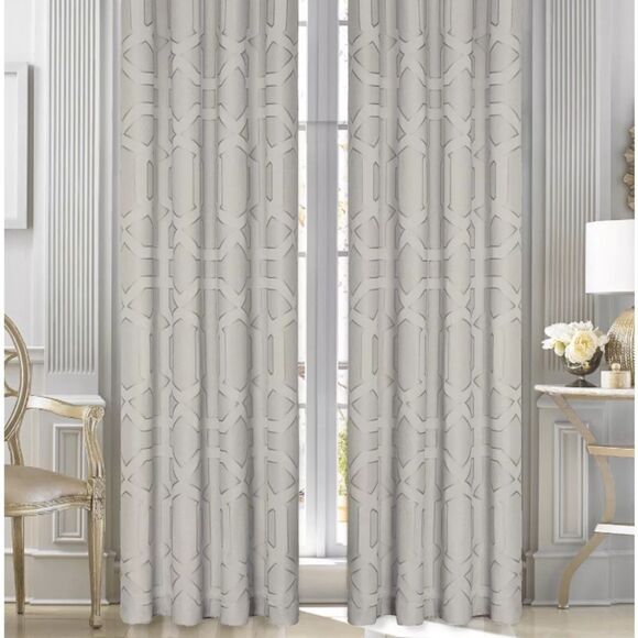 Five Queens Court Kennedy Window Panel Pair - Picture 3 of 5